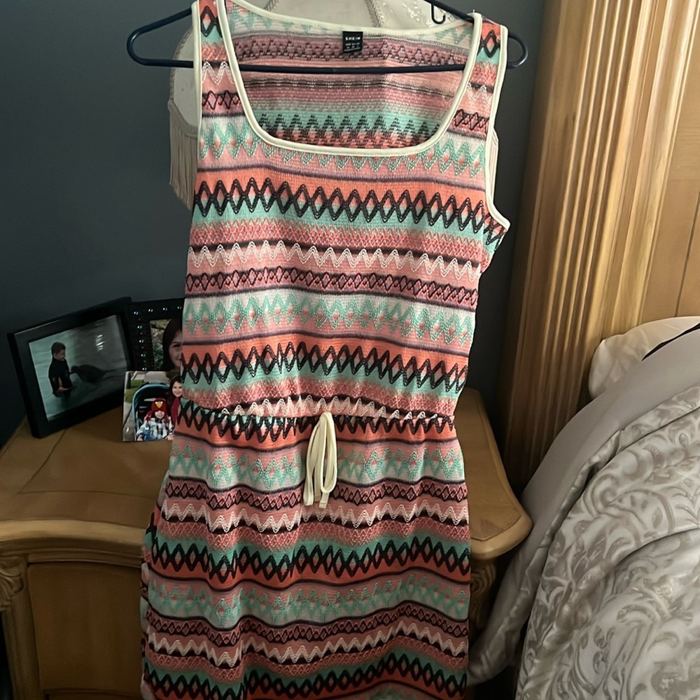 Multicolored dress. Medium.